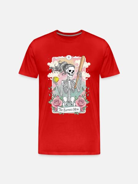 Tarotkarte - Männer Premium Bio T-Shirt - Rot