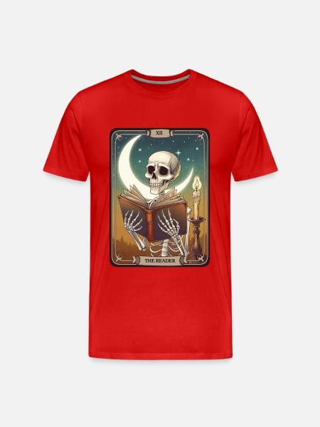 Tarotkarte - Männer Premium Bio T-Shirt - Rot