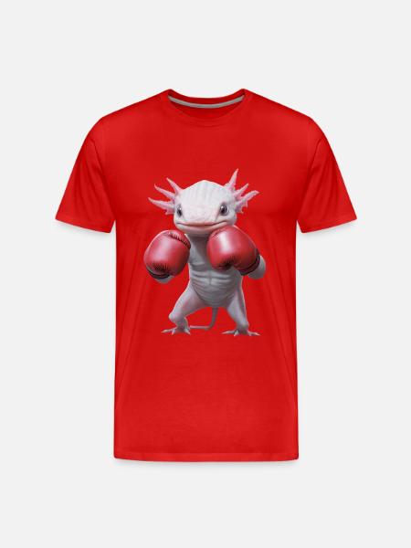 Axolotl - Männer Premium Bio T-Shirt - Rot