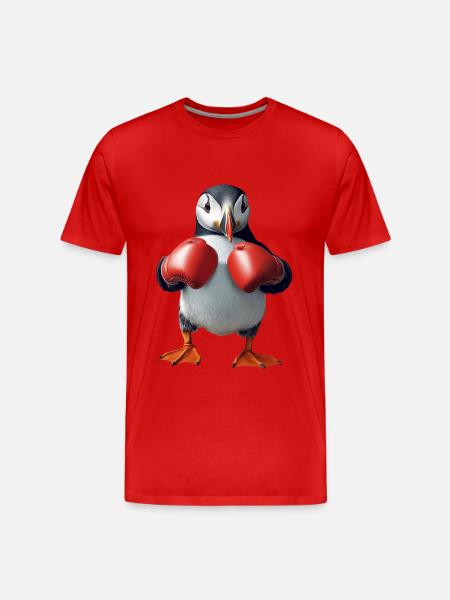 Papageitaucher - Männer Premium Bio T-Shirt - Rot