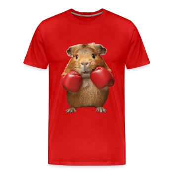 Meerschweinchen - Männer Premium Bio T-Shirt - Rot - Vorne - Damien (186cm)