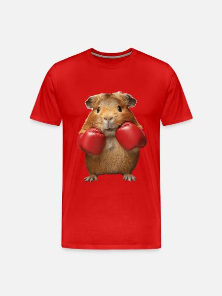 Meerschweinchen - Männer Premium Bio T-Shirt - Rot