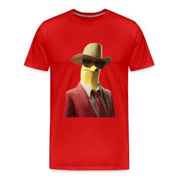 Banane - Männer Premium Bio T-Shirt - Rot - Vorne - Damien (186cm)