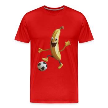Banane - Männer Premium Bio T-Shirt - Rot - Vorne - Damien (186cm)