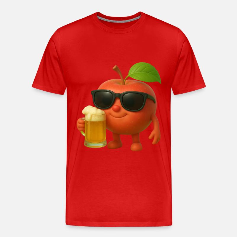 Apfelbier - Männer Premium Bio T-Shirt - Rot
