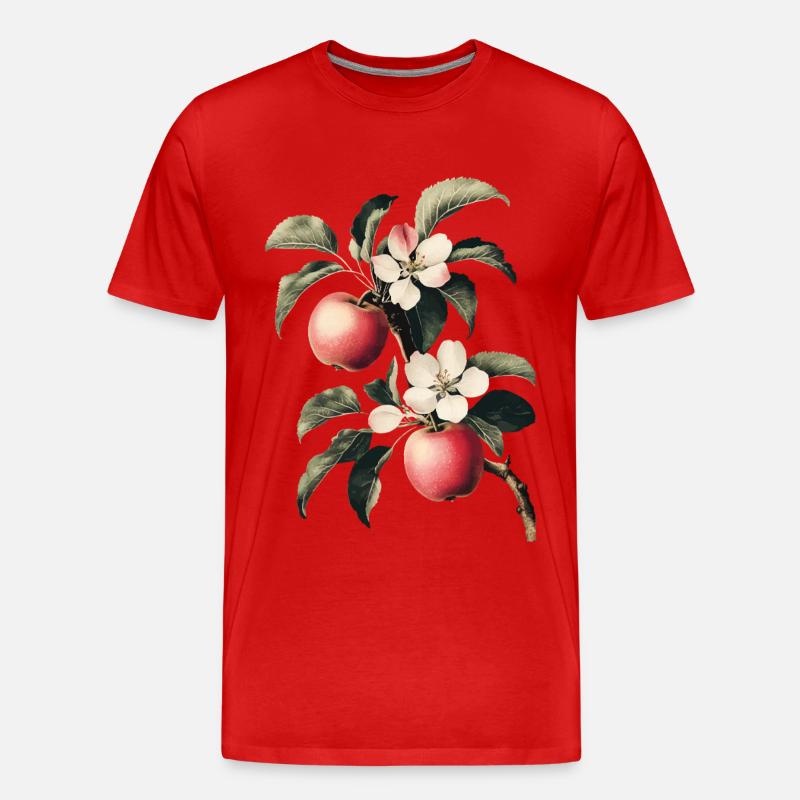 Apfel - Männer Premium Bio T-Shirt - Rot