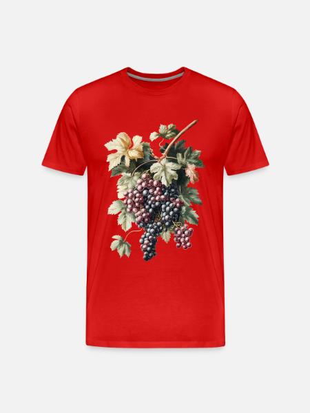 Trauben - Männer Premium Bio T-Shirt - Rot