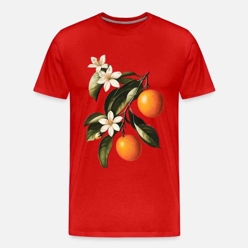 Orange - Männer Premium Bio T-Shirt - Rot