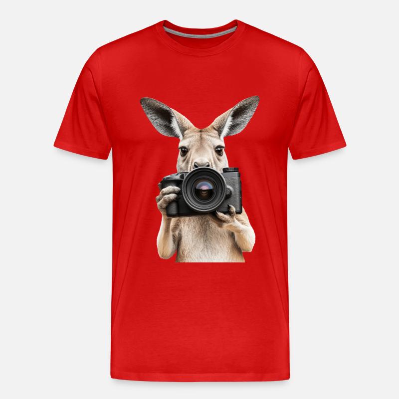 Känguru - Männer Premium Bio T-Shirt - Rot