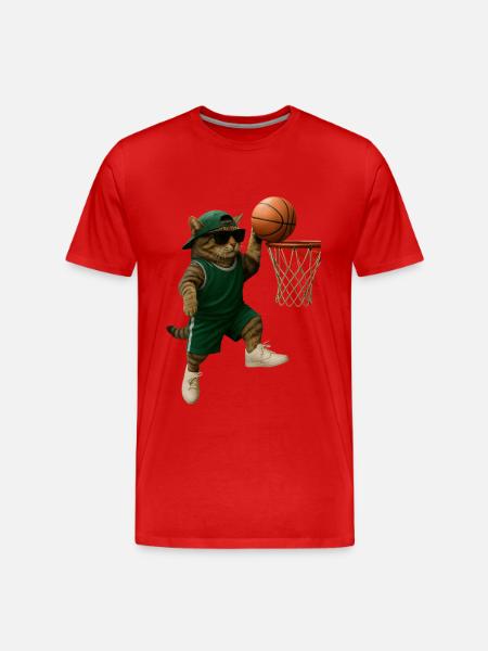 Katze - Männer Premium Bio T-Shirt - Rot