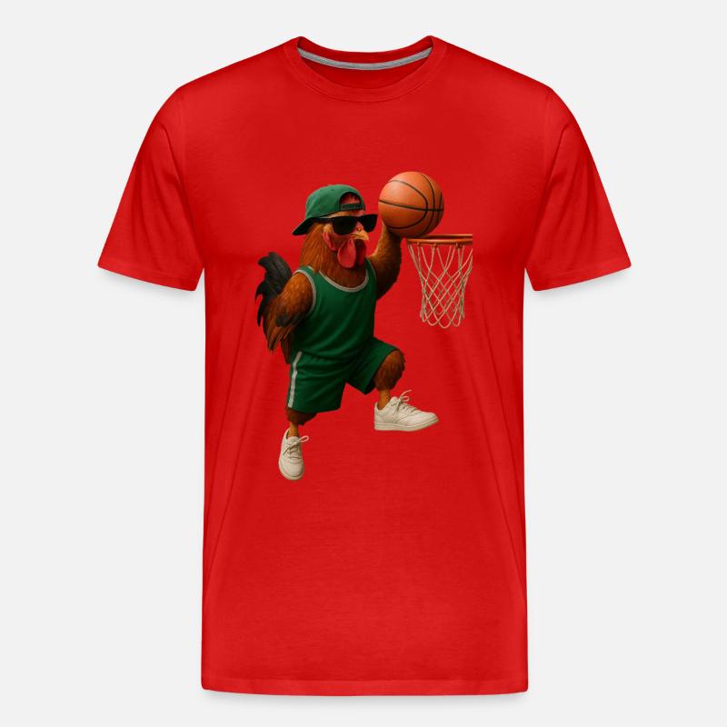 Huhn Hahn - Männer Premium Bio T-Shirt - Rot