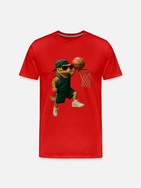 Gecko - Männer Premium Bio T-Shirt - Rot