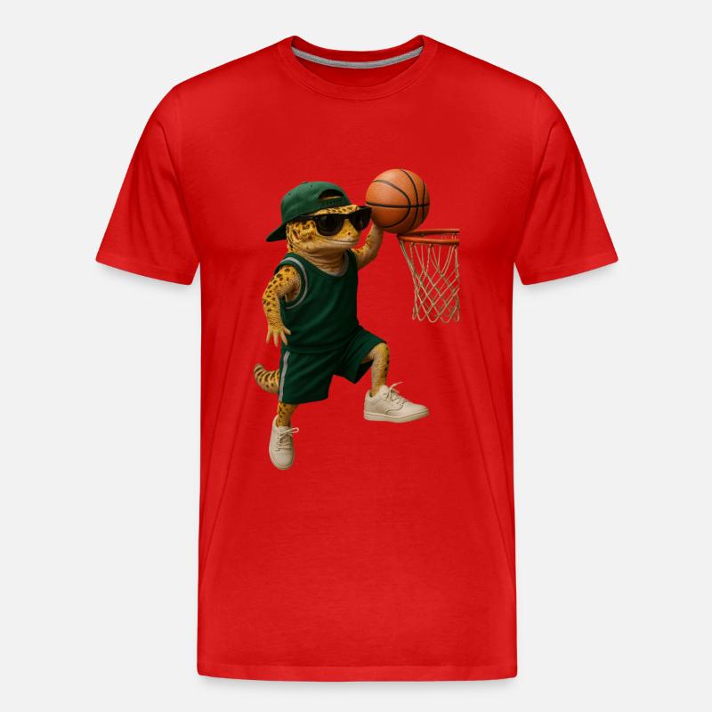 Gecko - Männer Premium Bio T-Shirt - Rot