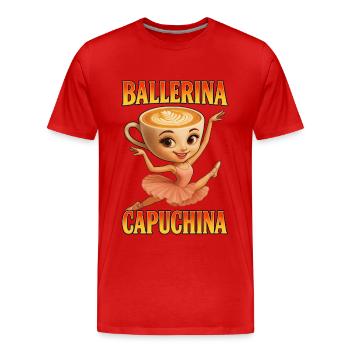 Ballerina Capuchina - Männer Premium Bio T-Shirt - Rot - Vorne - Damien (186cm)