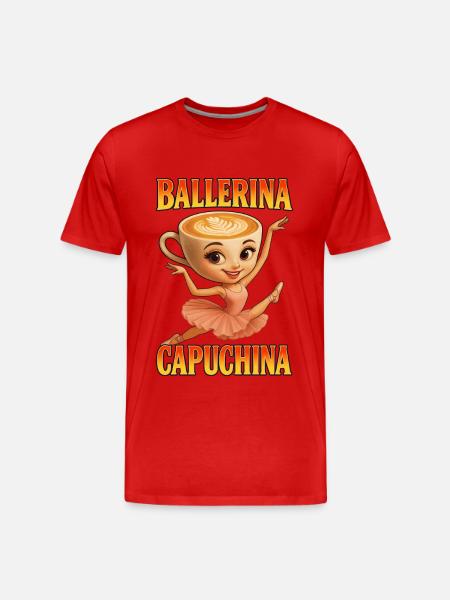Ballerina Capuchina - Männer Premium Bio T-Shirt - Rot