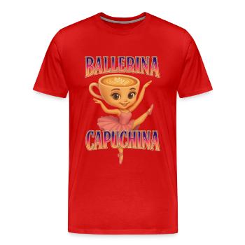 Ballerina Capuchina - Männer Premium Bio T-Shirt - Rot - Vorne - Damien (186cm)