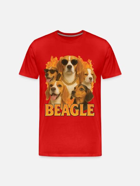 Beagle - Männer Premium Bio T-Shirt - Rot