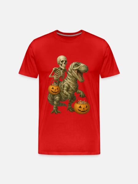 T-Rex - Männer Premium Bio T-Shirt - Rot
