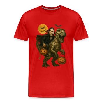 T-Rex - Männer Premium Bio T-Shirt - Rot - Vorne - Damien (186cm)
