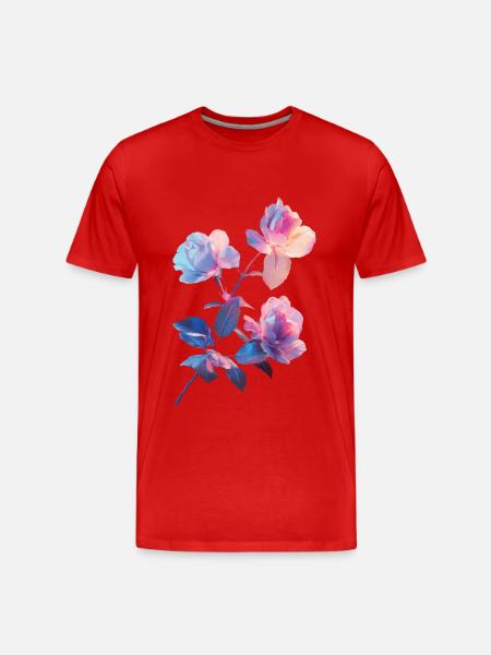 Rose - Männer Premium Bio T-Shirt - Rot