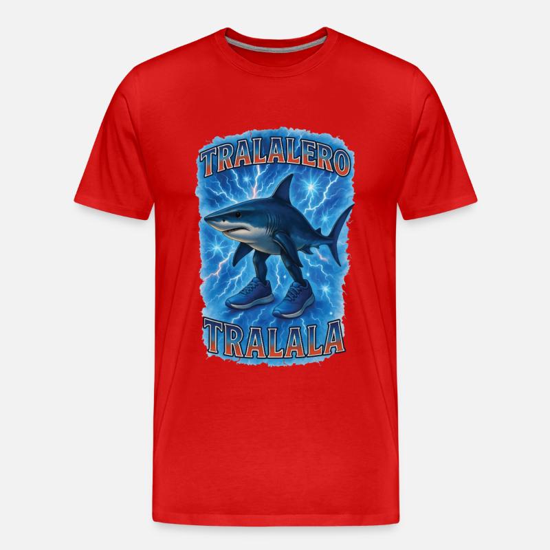 Hai - Männer Premium Bio T-Shirt - Rot