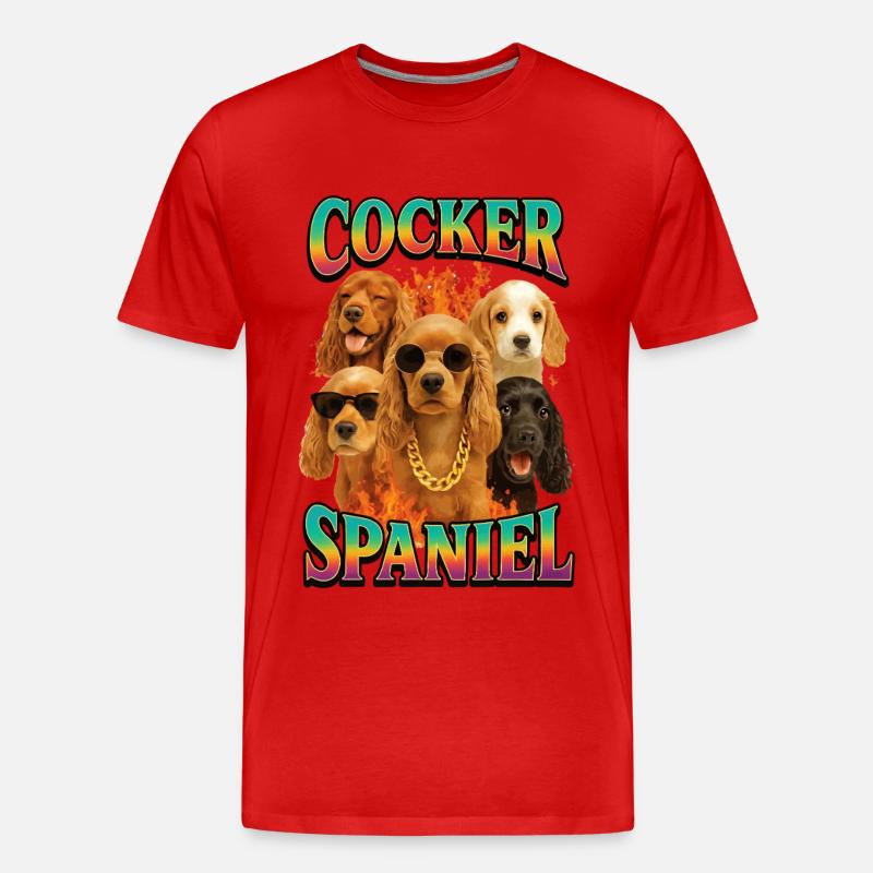 Cocker Spaniel - Männer Premium Bio T-Shirt - Rot