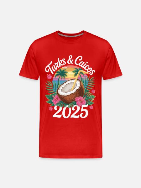 Turks- und Caicosinseln - Männer Premium Bio T-Shirt - Rot