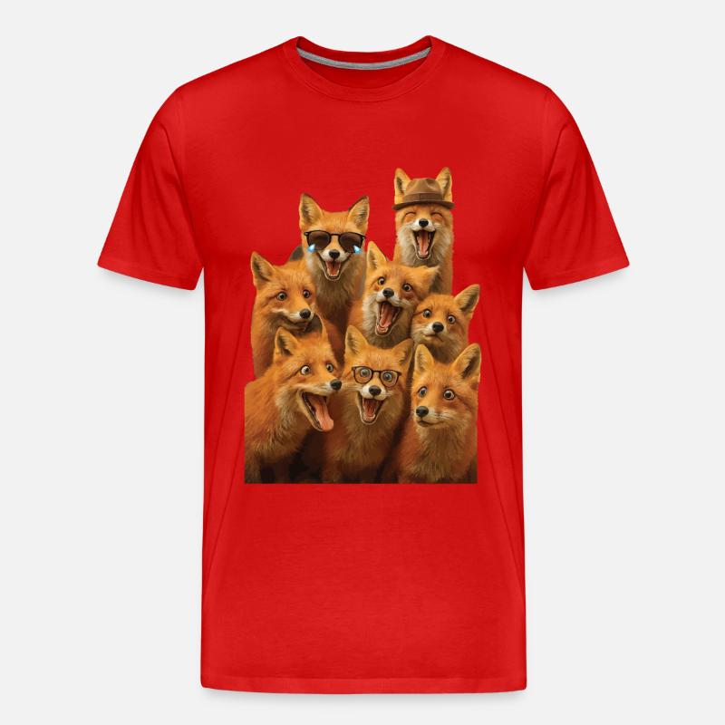 Fuchs - Männer Premium Bio T-Shirt - Rot