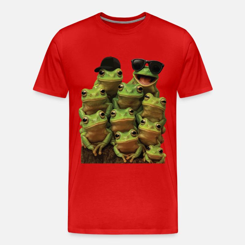 Frosch - Männer Premium Bio T-Shirt - Rot