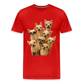 Chihuahua - Männer Premium Bio T-Shirt - Rot - Vorne - Damien (186cm)