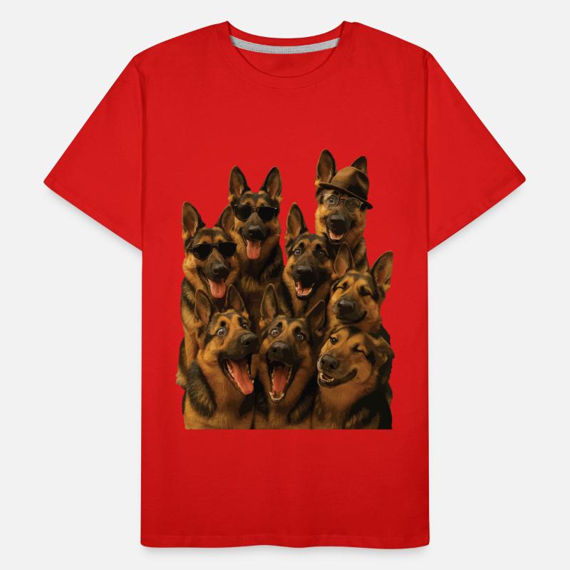 Deutscher Schäferhund Männer Premium Bio T-Shirt