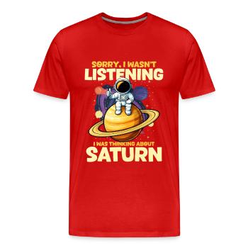 Saturne - T-shirt bio Premium Homme - rouge - Devant - Damien (186cm)