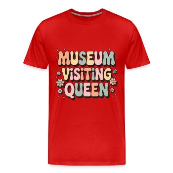 Museum - Men's Premium Organic T-Shirt - red - Front - Damien (186cm)