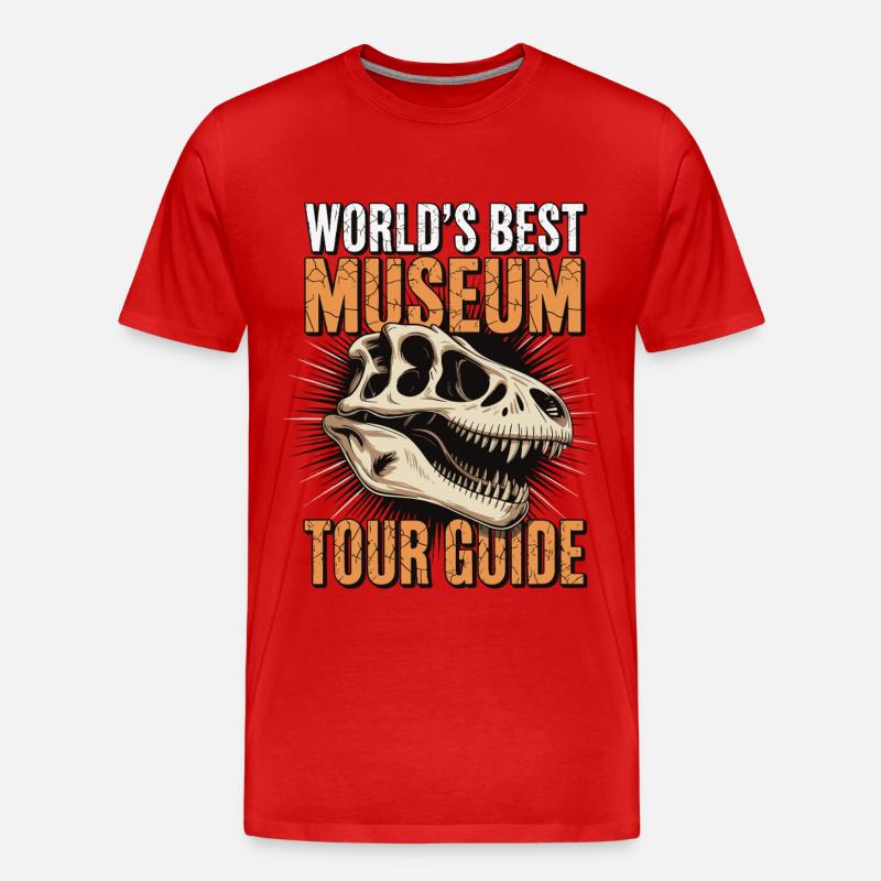 Museum - Männer Premium Bio T-Shirt - Rot