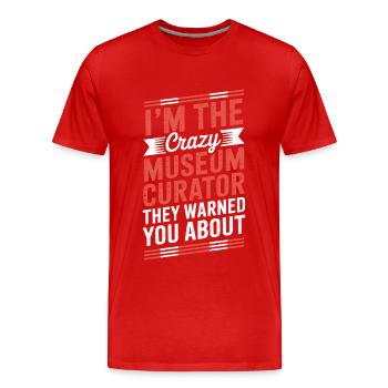 Museum - Men's Premium Organic T-Shirt - red - Front - Damien (186cm)