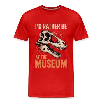 Museum - Men's Premium Organic T-Shirt - red - Front - Damien (186cm)