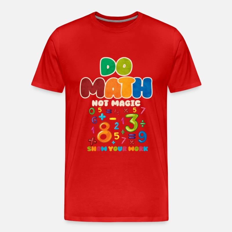 Mathe - Männer Premium Bio T-Shirt - Rot