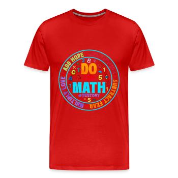 Mathe - Männer Premium Bio T-Shirt - Rot - Vorne - Damien (186cm)