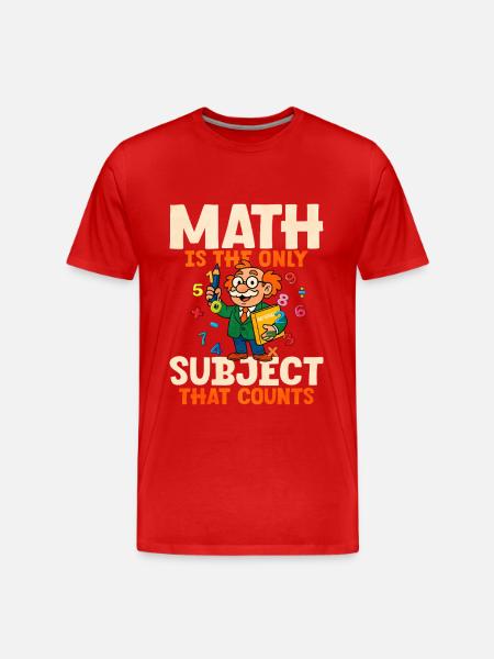 Math - Men's Premium Organic T-Shirt - red