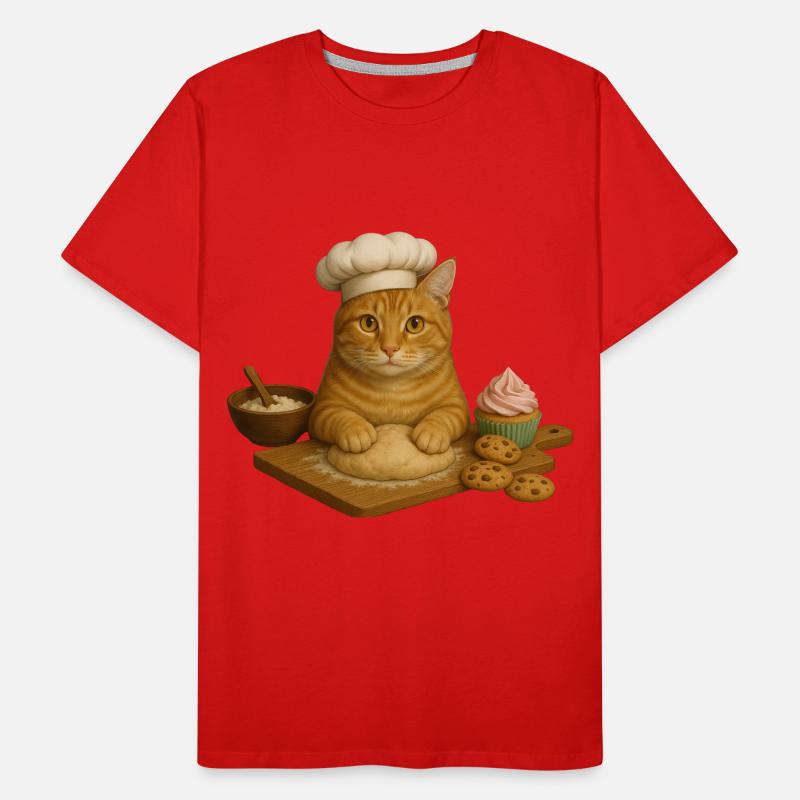 Cat Baking Men's Premium Organic T-Shirt