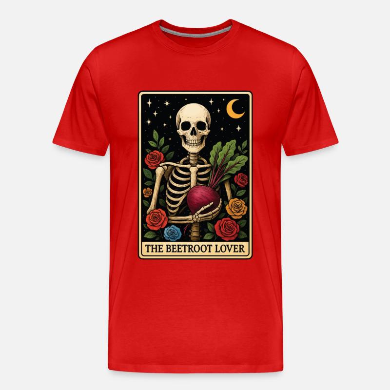 Rote Beete Tarot - Männer Premium Bio T-Shirt - Rot