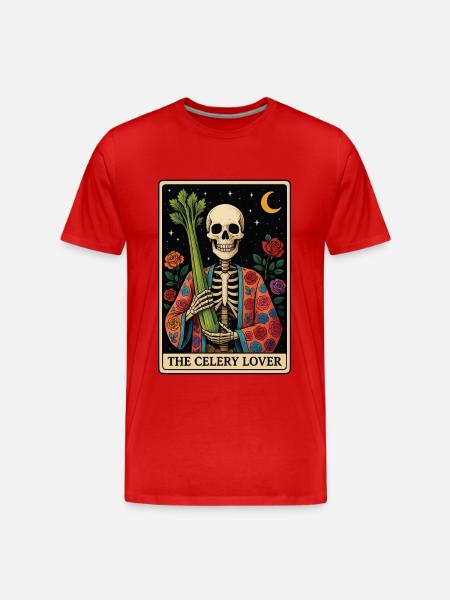 Celery Tarot - Men's Premium Organic T-Shirt - red