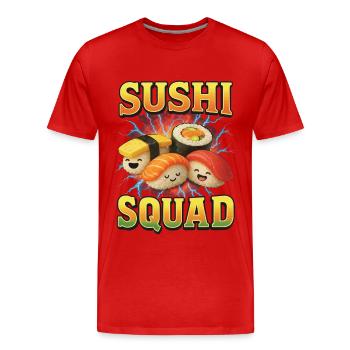 Sushi - T-shirt bio Premium Homme - rouge - Devant - Damien (186cm)
