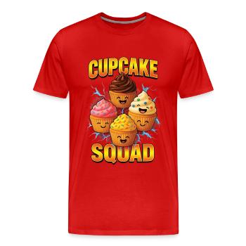 Cupcake - T-shirt bio Premium Homme - rouge - Devant - Damien (186cm)