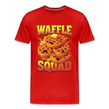 Gaufres - T-shirt bio Premium Homme - rouge - Devant - Damien (186cm)
