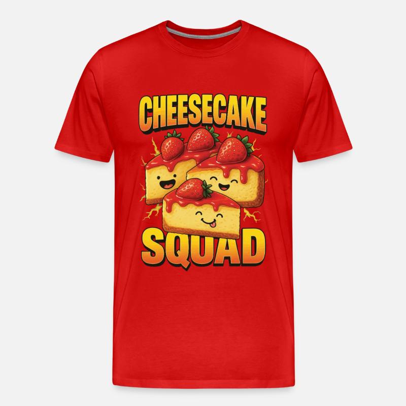 Cheesecake - Männer Premium Bio T-Shirt - Rot