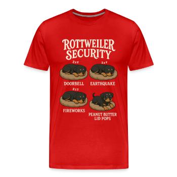 Rottweiler - T-shirt bio Premium Homme - rouge - Devant - Damien (186cm)
