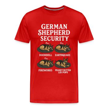 Berger allemand - T-shirt bio Premium Homme - rouge - Devant - Damien (186cm)