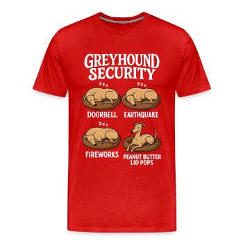 Lévrier Windhund - T-shirt bio Premium Homme - rouge - Devant - Damien (186cm)