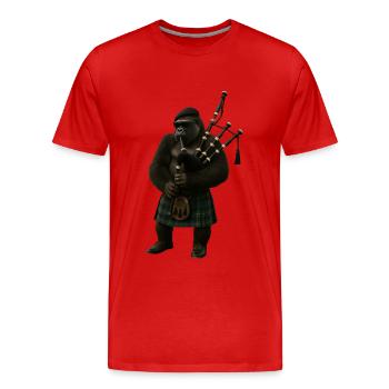 Cornemuse Gorilla - T-shirt bio Premium Homme - rouge - Devant - Damien (186cm)